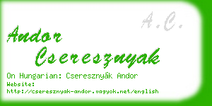 andor cseresznyak business card